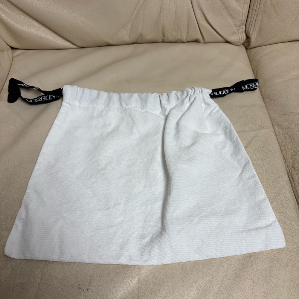 JW ANDERSON White Drawstring Dust Bag 13 x 11 in for small accessories